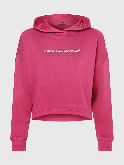 Tommy Hilfiger Sport Graphic Ženske Pulover s kapuco Rdeča | TH426MAE