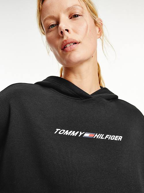 Tommy Hilfiger Sport Graphic Ženske Pulover s kapuco Črna | TH871BRK