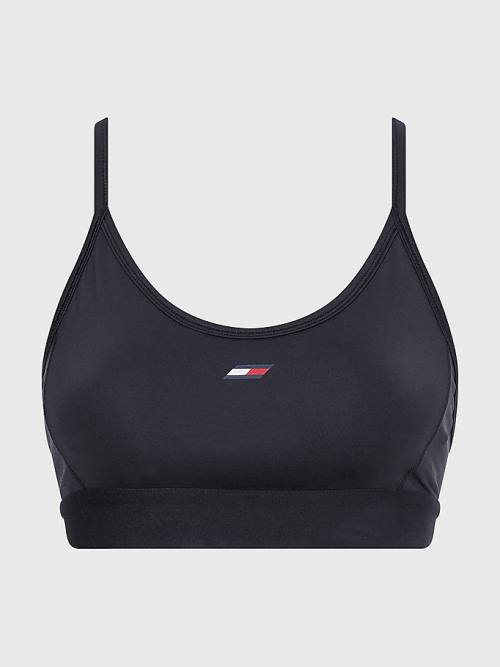 Tommy Hilfiger Sport Lightweight Low Support Racer Bra Ženske Spodnje Perilo Črna | TH490ZGA