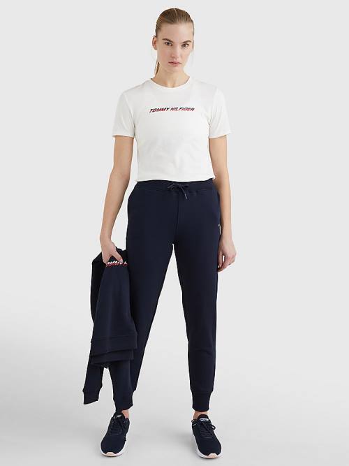 Tommy Hilfiger Sport Logo Ženske Majice Bela | TH315QJE