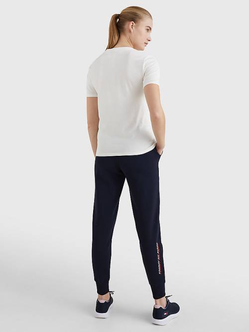 Tommy Hilfiger Sport Logo Ženske Majice Bela | TH315QJE