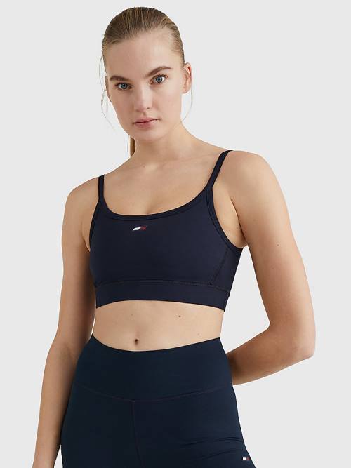 Tommy Hilfiger Sport Low Support Bra Ženske Spodnje Perilo Modra | TH670RTC