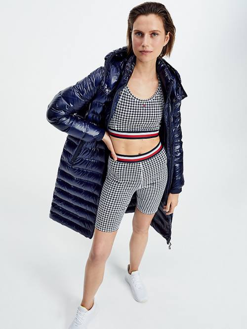 Tommy Hilfiger Sport Low Support Houndstooth Bra Ženske Spodnje Perilo Črna | TH173VYN