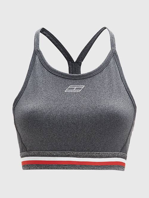 Tommy Hilfiger Sport Low Support Metallic Detail Bra Ženske Spodnje Perilo Siva | TH026IRO