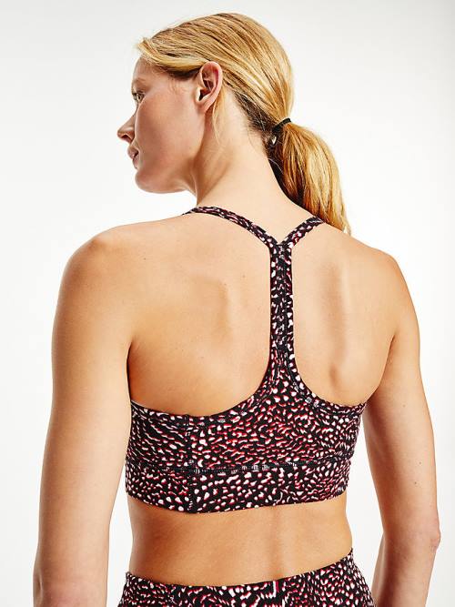 Tommy Hilfiger Sport Low Support Printed Racerback Bra Ženske Spodnje Perilo Vijolična | TH260RSH