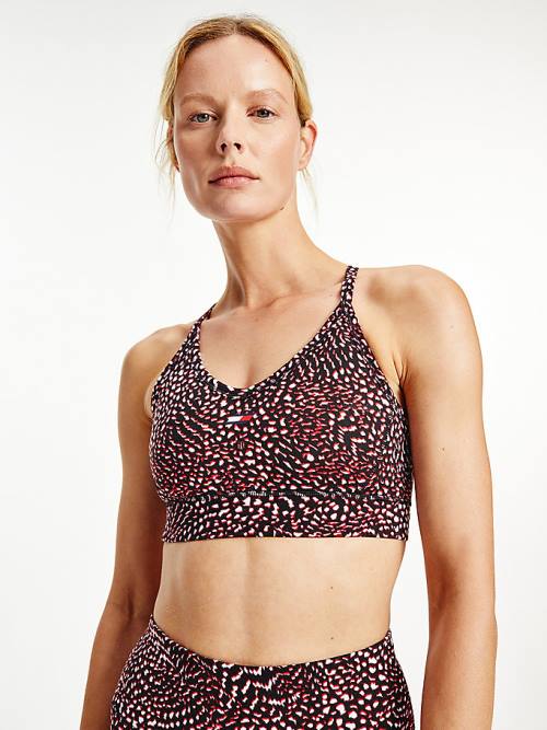 Tommy Hilfiger Sport Low Support Printed Racerback Bra Ženske Spodnje Perilo Vijolična | TH260RSH