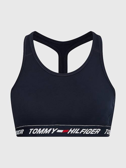 Tommy Hilfiger Sport Medium Support Tape Bra Ženske Spodnje Perilo Modra | TH812ZKL