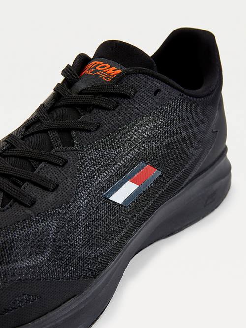 Tommy Hilfiger Sport Mixed Texture Moški Superge Črna | TH879TYD