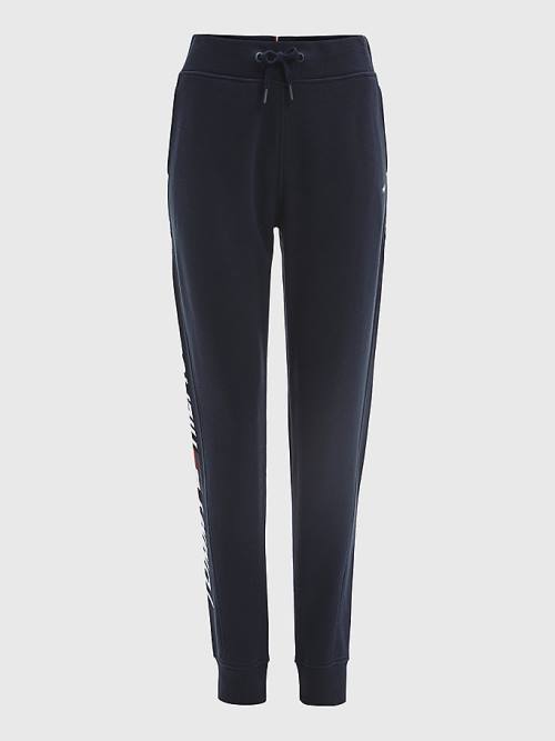 Tommy Hilfiger Sport Organic Cotton Regular Fit Joggers Ženske Hlače Modra | TH158UTF