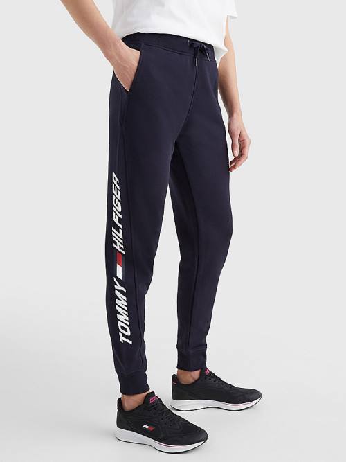 Tommy Hilfiger Sport Organic Cotton Regular Fit Joggers Ženske Hlače Modra | TH158UTF