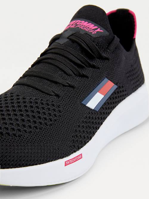 Tommy Hilfiger Sport Performance Knitted Elite Ženske Superge Črna | TH381TLB