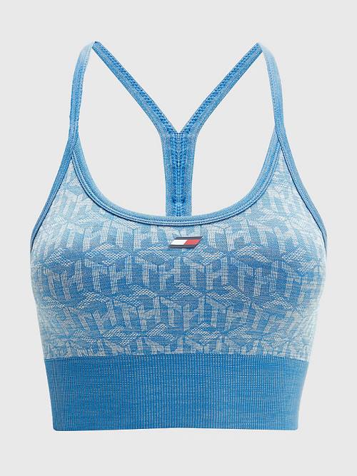 Tommy Hilfiger Sport Performance Low Support Monogram Bra Ženske Spodnje Perilo Modra | TH298QDX