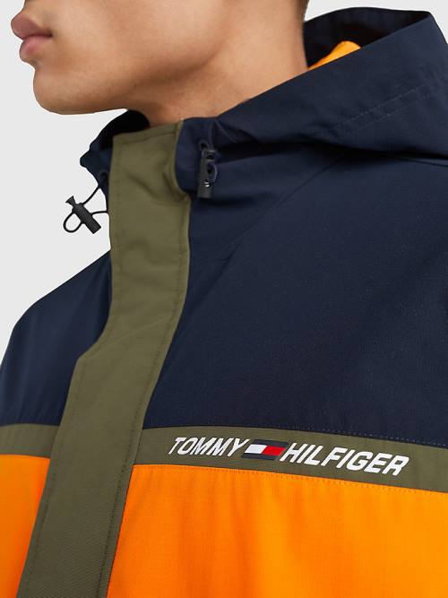 Tommy Hilfiger Sport Performance Water Repellent Moški Jakne Modra | TH836IMV