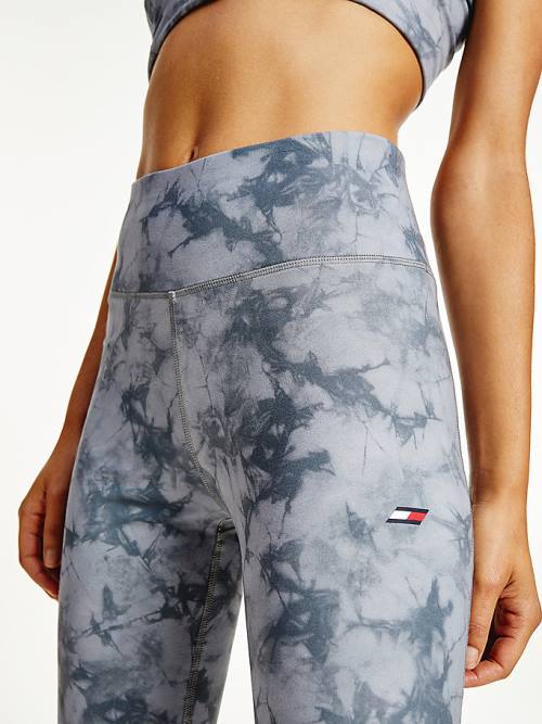 Tommy Hilfiger Sport Print Full Length Ženske Pajkice Siva | TH089AJN