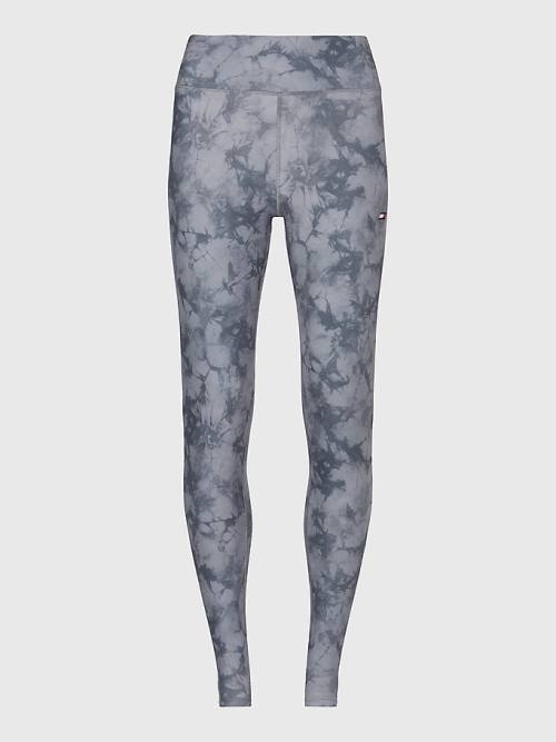 Tommy Hilfiger Sport Print Full Length Ženske Pajkice Siva | TH089AJN