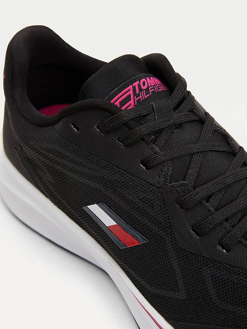 Tommy Hilfiger Sport Sleek Mixed Texture Ženske Superge Črna | TH961YEP