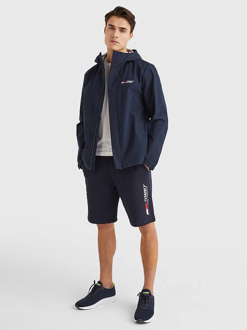 Tommy Hilfiger Sport Slim Fit Windbreaker Moški Jakne Modra | TH943KGF