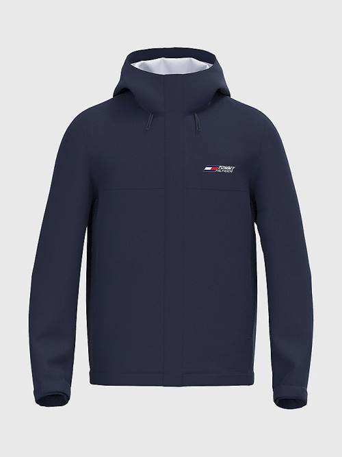 Tommy Hilfiger Sport Slim Fit Windbreaker Moški Jakne Modra | TH943KGF