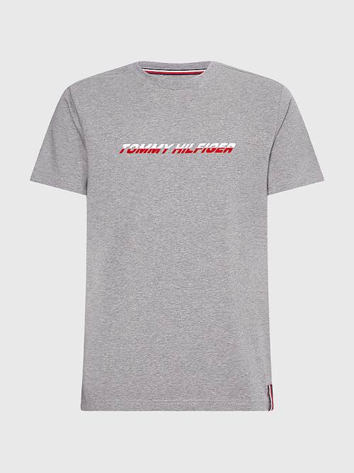 Tommy Hilfiger Sport TH Cool Graphic Moški Majice Siva | TH469TRD