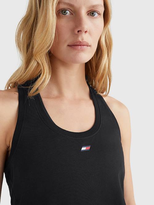 Tommy Hilfiger Sport TH Cool Racerback Tank Top Ženske Majice Črna | TH746YMU