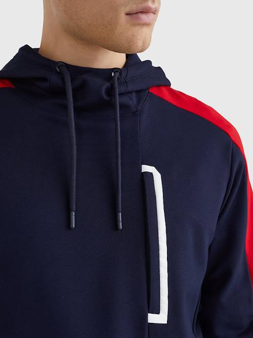 Tommy Hilfiger Sport TH Cool Regular Fit Moški Pulover s kapuco Modra | TH829YXR