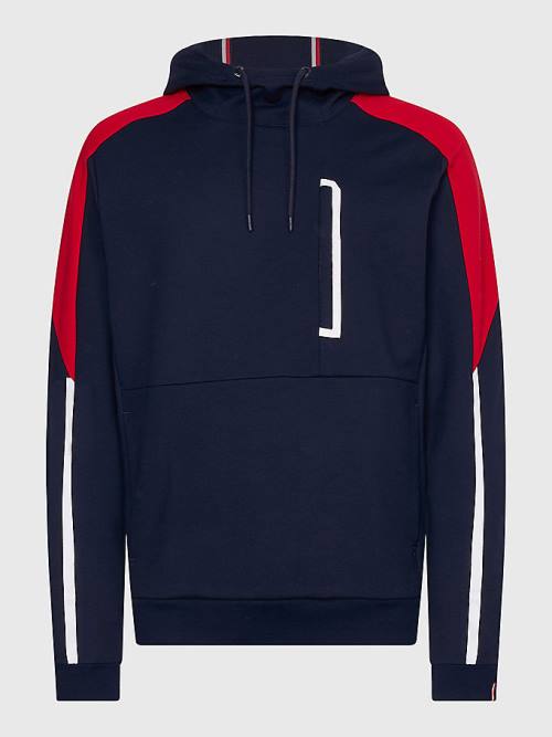 Tommy Hilfiger Sport TH Cool Regular Fit Moški Pulover s kapuco Modra | TH829YXR