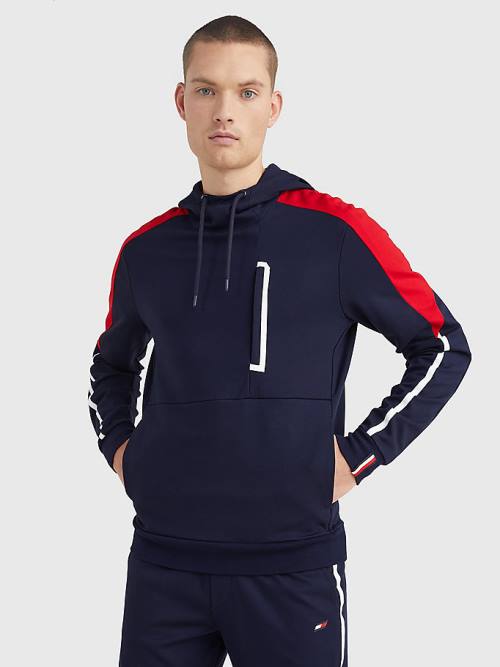 Tommy Hilfiger Sport TH Cool Regular Fit Moški Pulover s kapuco Modra | TH829YXR