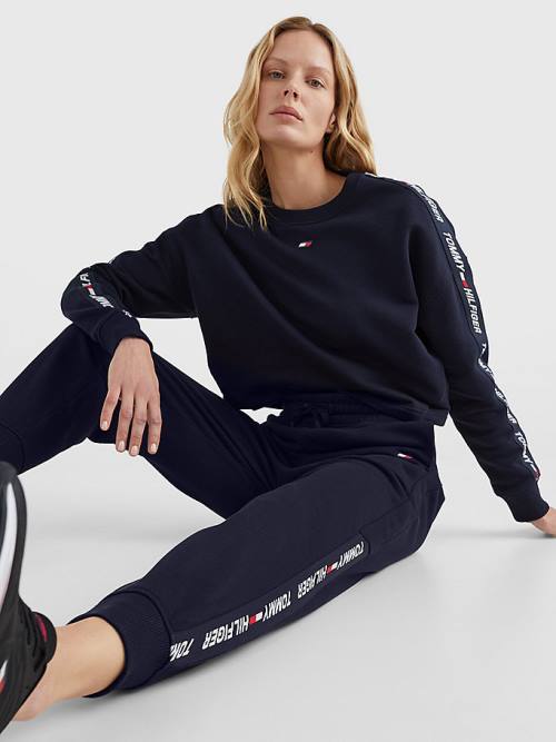 Tommy Hilfiger Sport TH Cool Relaxed Fit Joggers Ženske Hlače Modra | TH436DQG