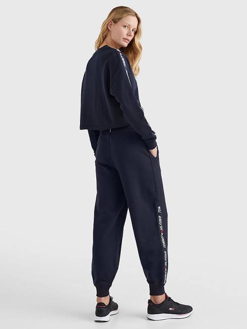 Tommy Hilfiger Sport TH Cool Relaxed Fit Joggers Ženske Hlače Modra | TH436DQG