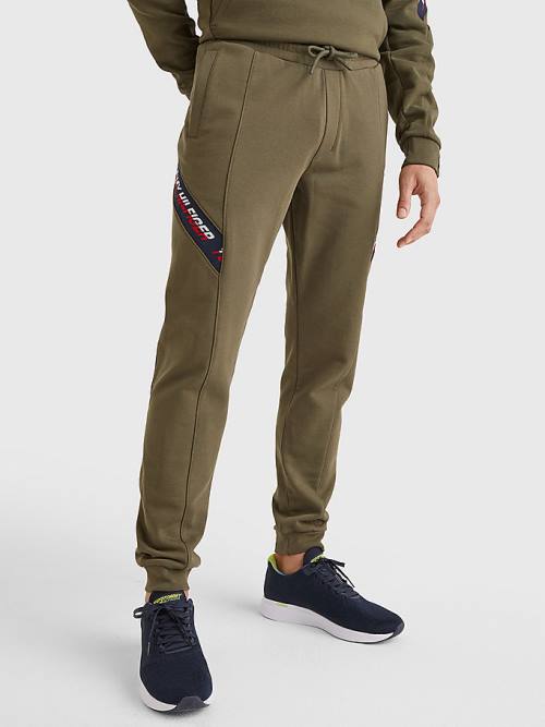 Tommy Hilfiger Sport TH Cool Tape Joggers Moški Hlače Kaki | TH650JZE