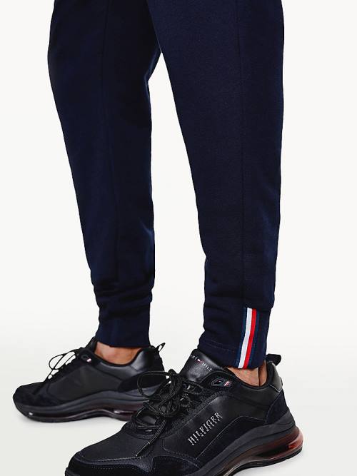 Tommy Hilfiger Sport Terry Joggers Moški Hlače Modra | TH673FPS