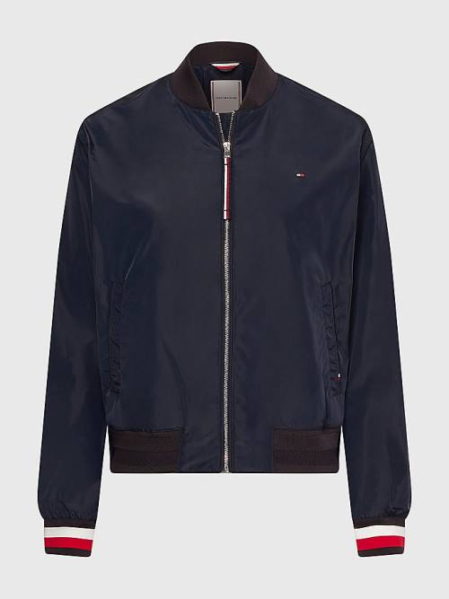 Tommy Hilfiger Sporty Slim Fit Bomber Ženske Jakne Modra | TH371JBU