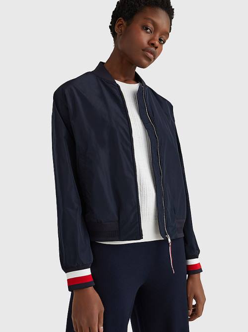 Tommy Hilfiger Sporty Slim Fit Bomber Ženske Jakne Modra | TH371JBU