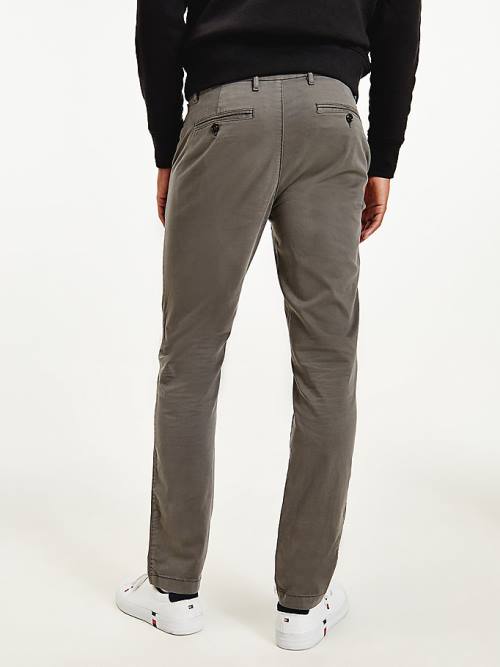 Tommy Hilfiger Stretch Cotton Chinos Moški Hlače Siva | TH531FUJ