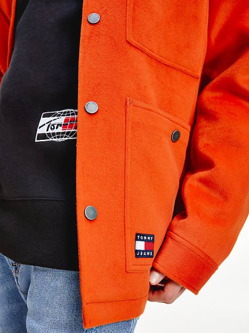 Tommy Hilfiger Stretch Moleskin Worker Moški Jakne Rdeča | TH531XOH