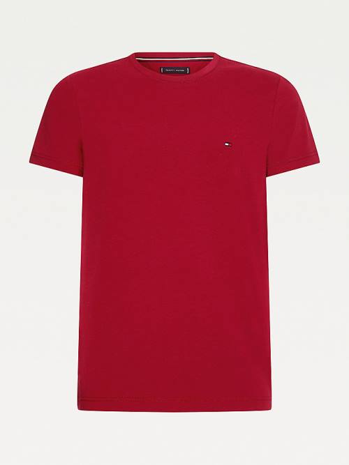 Tommy Hilfiger Stretch Organic Cotton Slim Fit Moški Majice Rdeča | TH493OEY