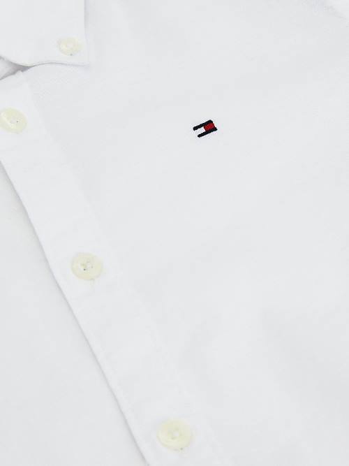 Tommy Hilfiger Stretch Oxford Cotton Shirt Dekleta Majice Bela | TH164SMX