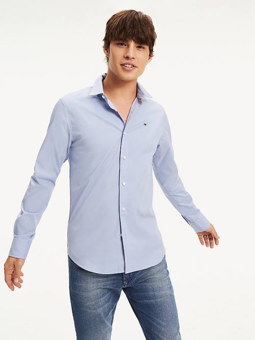 Tommy Hilfiger Stretch Slim Fit Moški Srajce Vijolična | TH726KDJ