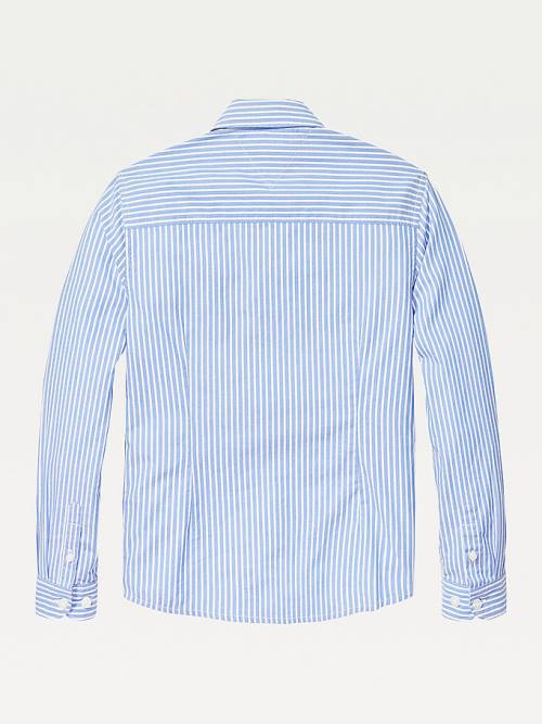 Tommy Hilfiger Stripe Oxford Shirt Dekleta Majice Modra | TH418GPY