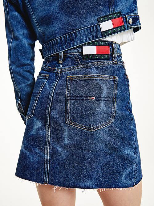 Tommy Hilfiger Swimming Pool Wash Denim Mom Ženske Krilo Denim | TH376VAN