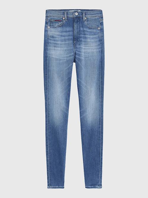 Tommy Hilfiger Sylvia High Rise Super Skinny Ženske Kavbojke Denim | TH253URP