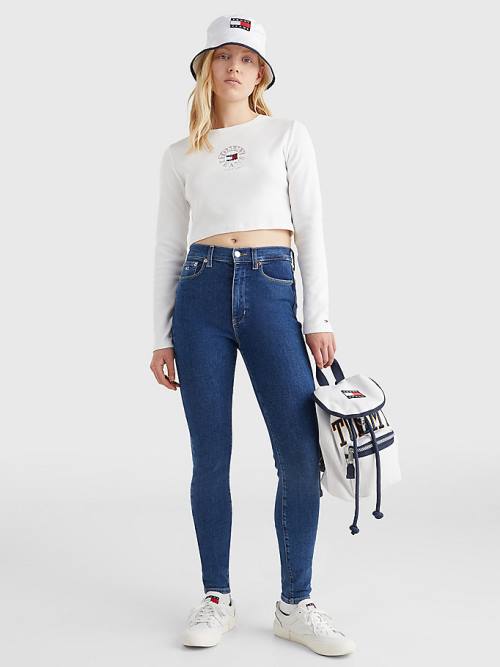 Tommy Hilfiger Sylvia High Rise Super Skinny Ženske Kavbojke Denim | TH438PBF