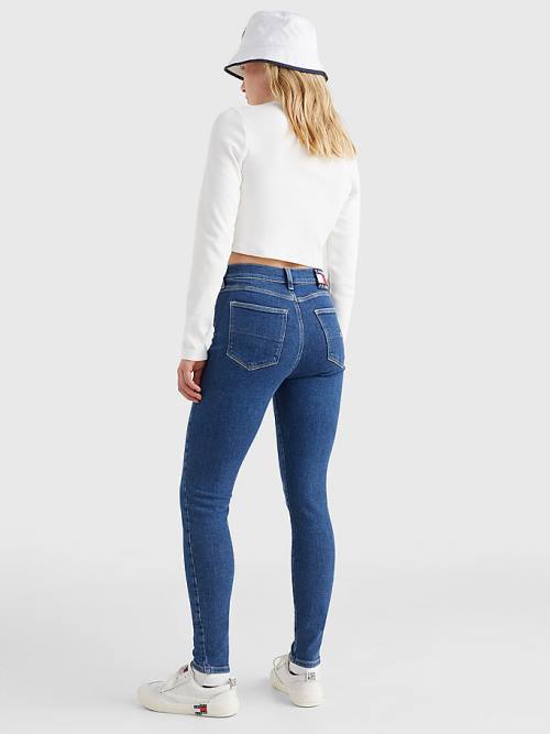 Tommy Hilfiger Sylvia High Rise Super Skinny Ženske Kavbojke Denim | TH438PBF