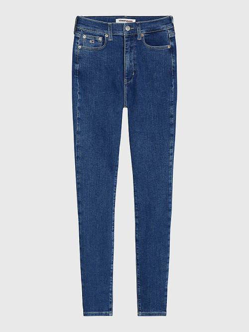 Tommy Hilfiger Sylvia High Rise Super Skinny Ženske Kavbojke Denim | TH438PBF