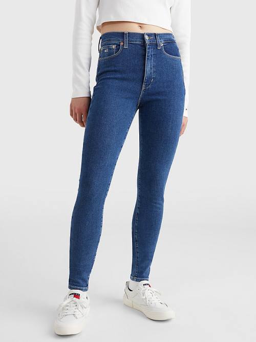 Tommy Hilfiger Sylvia High Rise Super Skinny Ženske Kavbojke Denim | TH438PBF