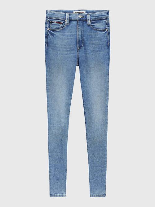 Tommy Hilfiger Sylvia High Rise Super Skinny Ženske Kavbojke Denim | TH498PYX