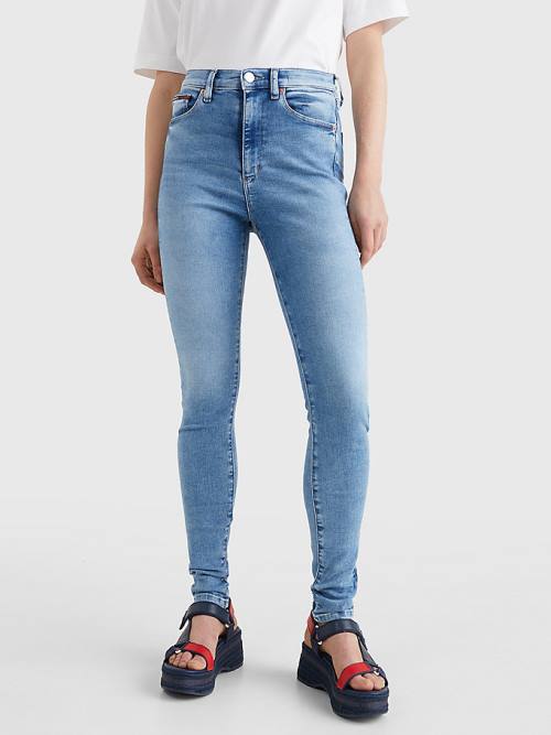 Tommy Hilfiger Sylvia High Rise Super Skinny Ženske Kavbojke Denim | TH498PYX