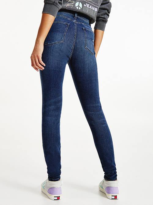 Tommy Hilfiger Sylvia High Rise Super Skinny Ženske Kavbojke Denim | TH583HTJ