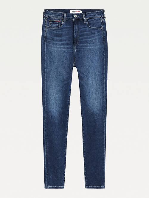 Tommy Hilfiger Sylvia High Rise Super Skinny Ženske Kavbojke Denim | TH583HTJ