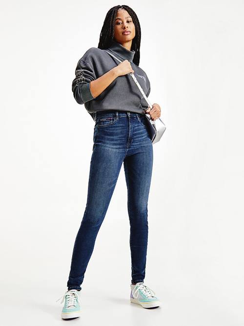 Tommy Hilfiger Sylvia High Rise Super Skinny Ženske Kavbojke Denim | TH583HTJ